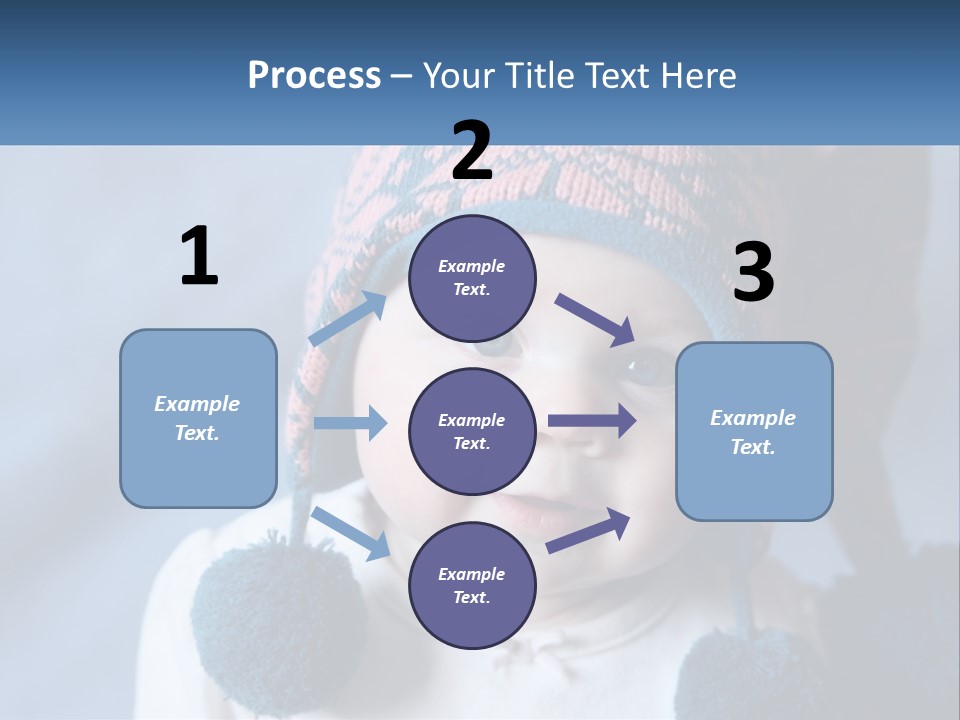 A Baby Wearing A Hat With Pom Poms PowerPoint Template