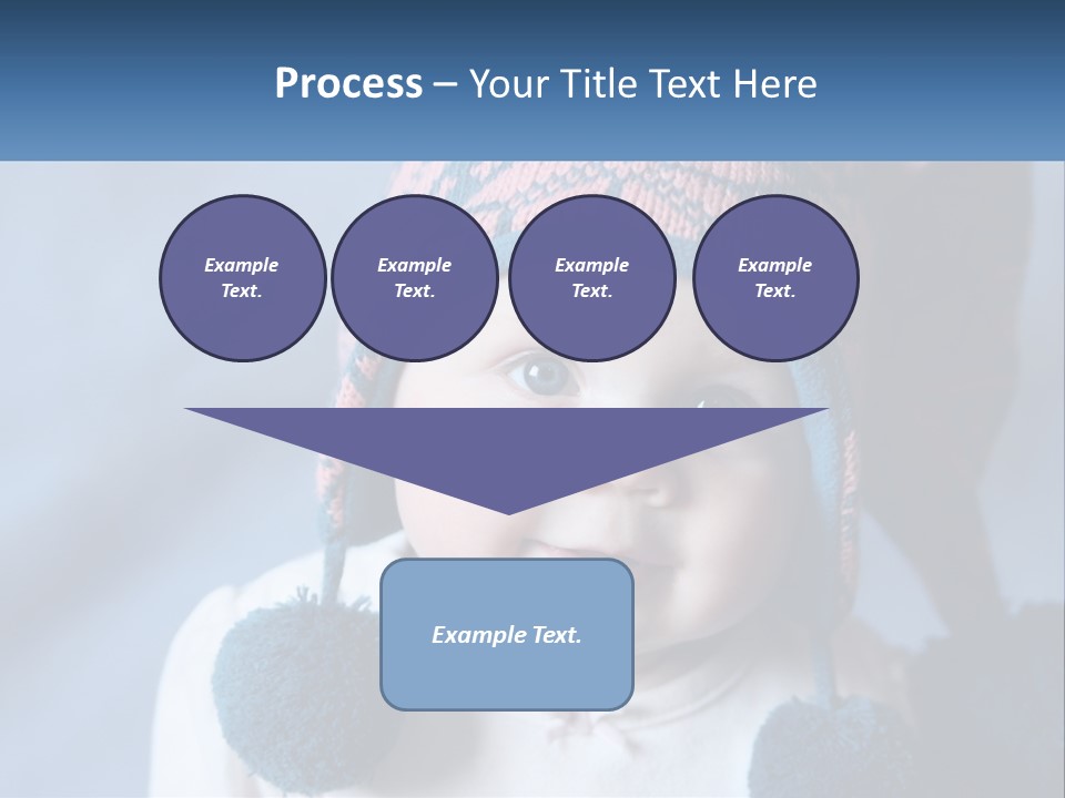 A Baby Wearing A Hat With Pom Poms PowerPoint Template