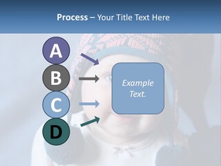 A Baby Wearing A Hat With Pom Poms PowerPoint Template