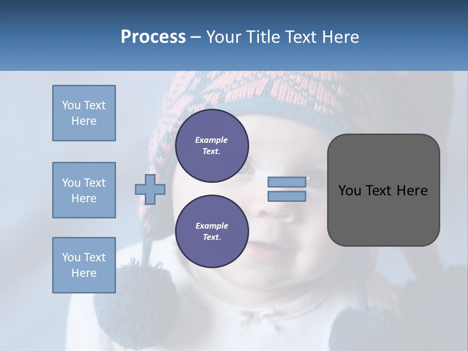 A Baby Wearing A Hat With Pom Poms PowerPoint Template