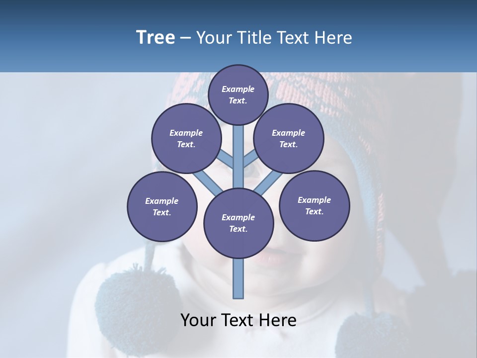 A Baby Wearing A Hat With Pom Poms PowerPoint Template