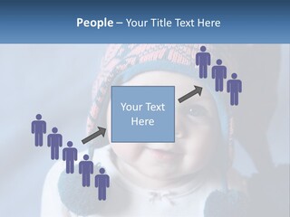 A Baby Wearing A Hat With Pom Poms PowerPoint Template