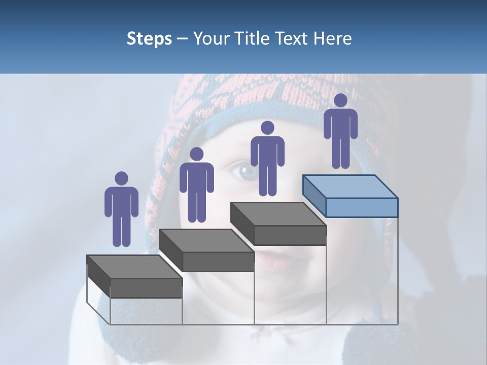 A Baby Wearing A Hat With Pom Poms PowerPoint Template