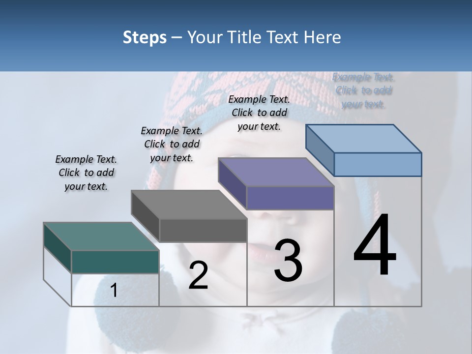 A Baby Wearing A Hat With Pom Poms PowerPoint Template