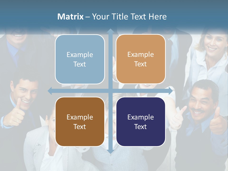 A Group Of Business People Giving Thumbs Up PowerPoint Template