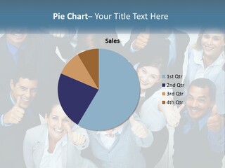 A Group Of Business People Giving Thumbs Up PowerPoint Template