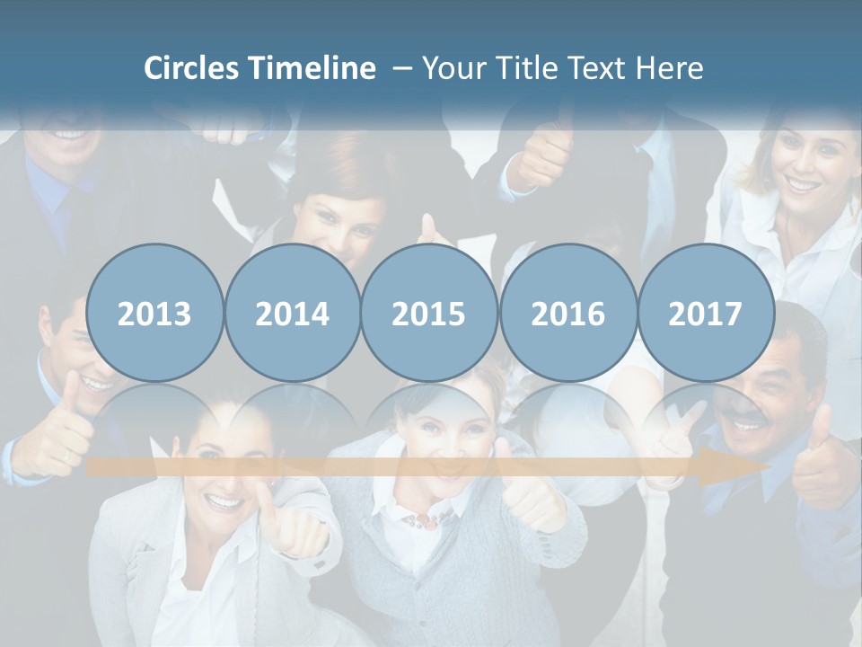 A Group Of Business People Giving Thumbs Up PowerPoint Template