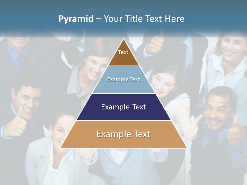 A Group Of Business People Giving Thumbs Up PowerPoint Template