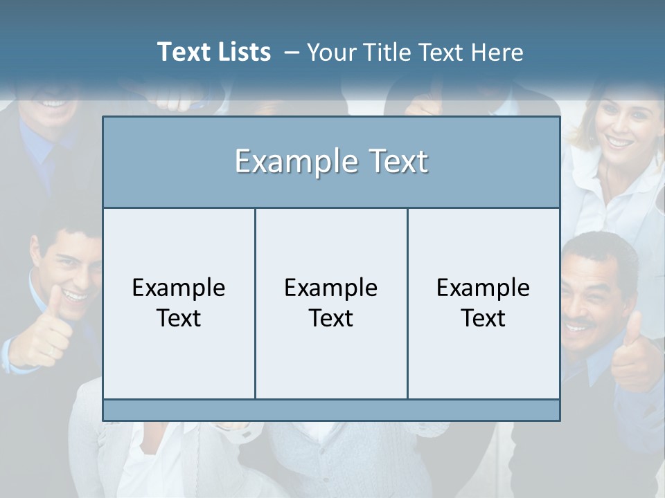 A Group Of Business People Giving Thumbs Up PowerPoint Template