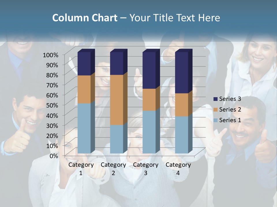 A Group Of Business People Giving Thumbs Up PowerPoint Template