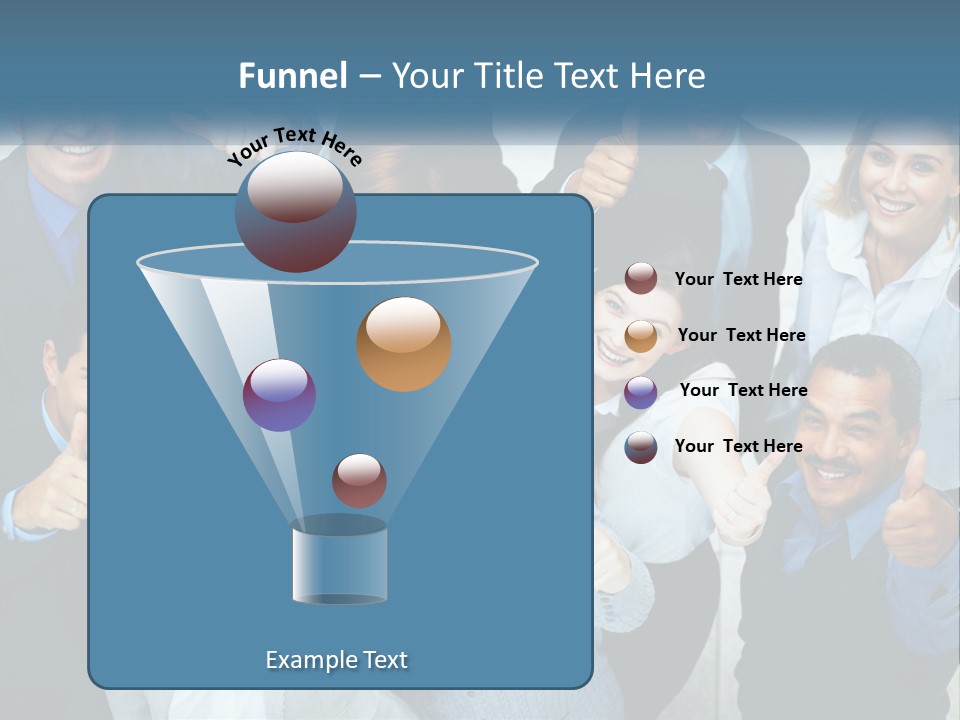 A Group Of Business People Giving Thumbs Up PowerPoint Template