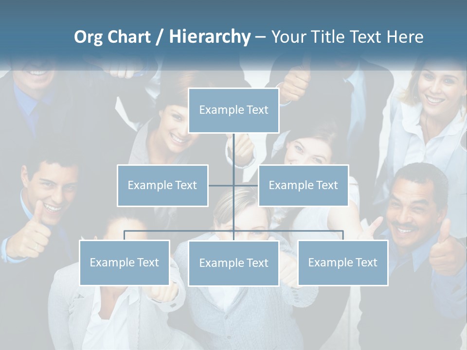 A Group Of Business People Giving Thumbs Up PowerPoint Template