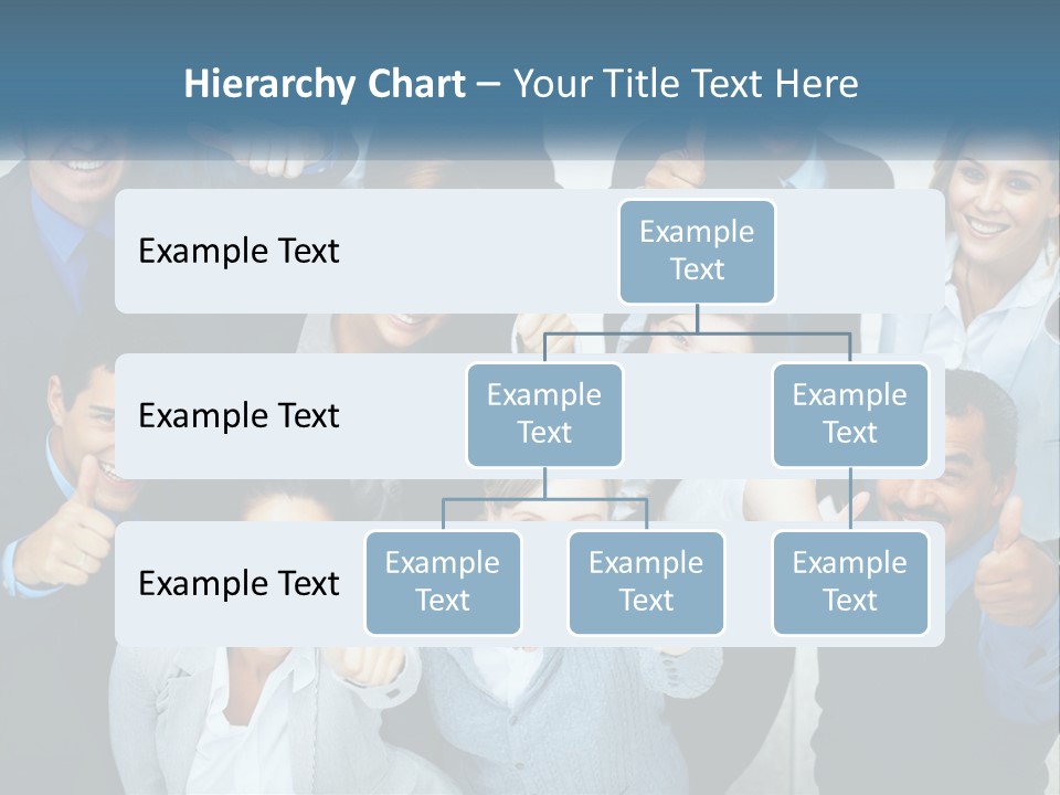 A Group Of Business People Giving Thumbs Up PowerPoint Template
