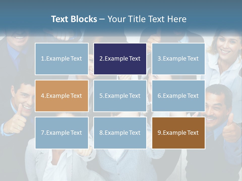 A Group Of Business People Giving Thumbs Up PowerPoint Template