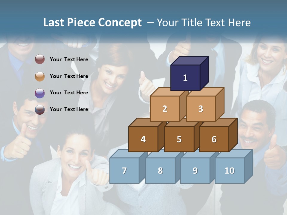 A Group Of Business People Giving Thumbs Up PowerPoint Template