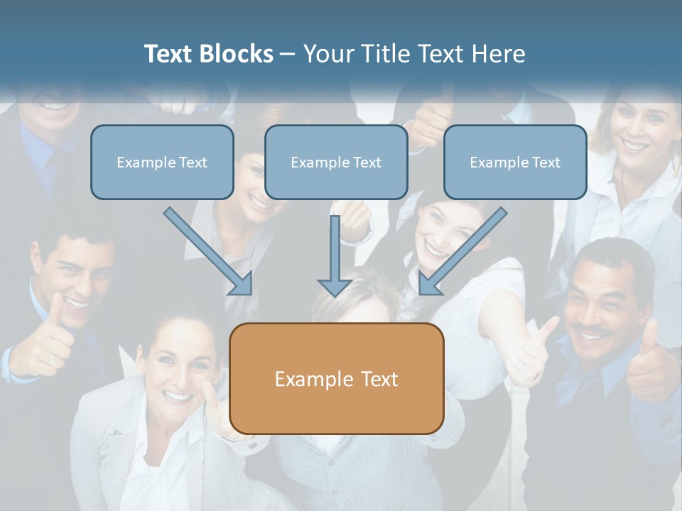 A Group Of Business People Giving Thumbs Up PowerPoint Template