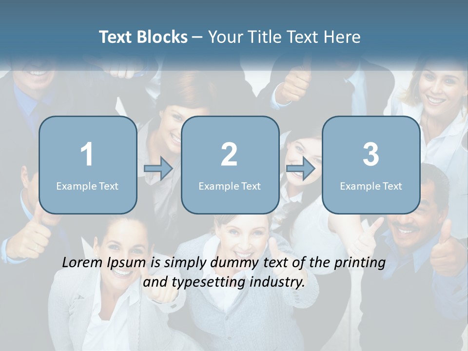 A Group Of Business People Giving Thumbs Up PowerPoint Template