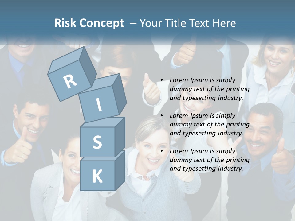 A Group Of Business People Giving Thumbs Up PowerPoint Template