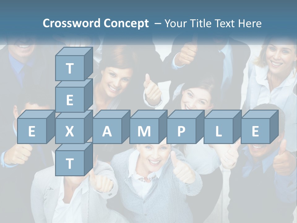 A Group Of Business People Giving Thumbs Up PowerPoint Template