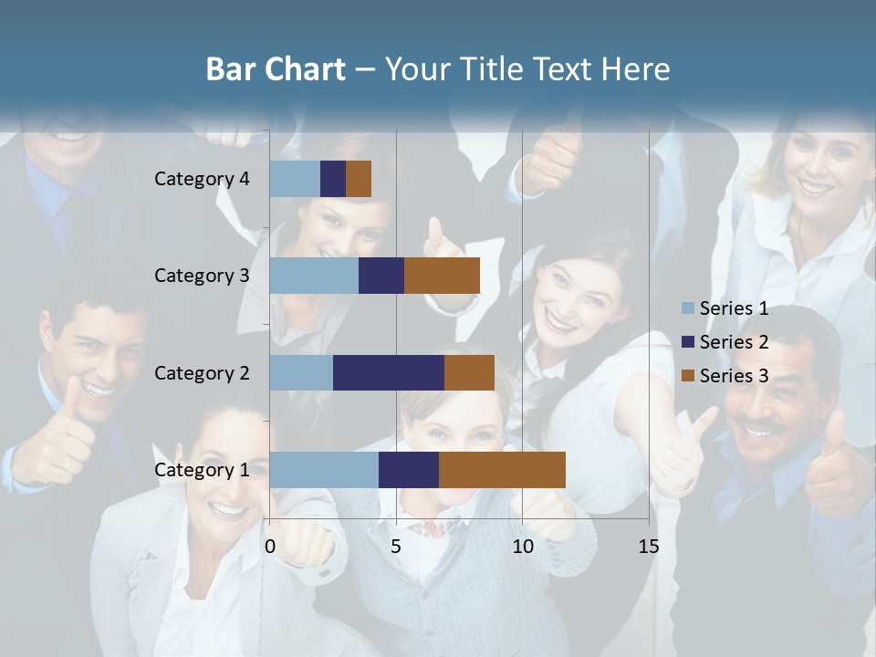 A Group Of Business People Giving Thumbs Up PowerPoint Template
