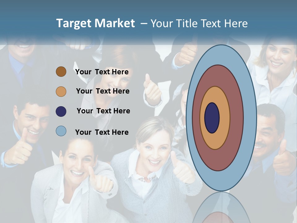 A Group Of Business People Giving Thumbs Up PowerPoint Template