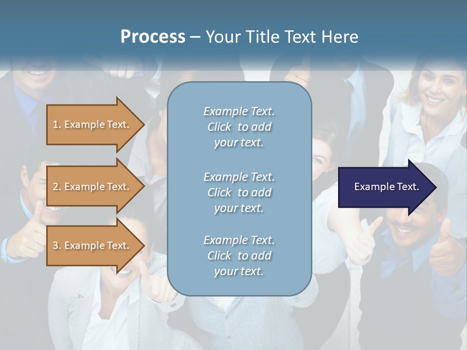 A Group Of Business People Giving Thumbs Up PowerPoint Template