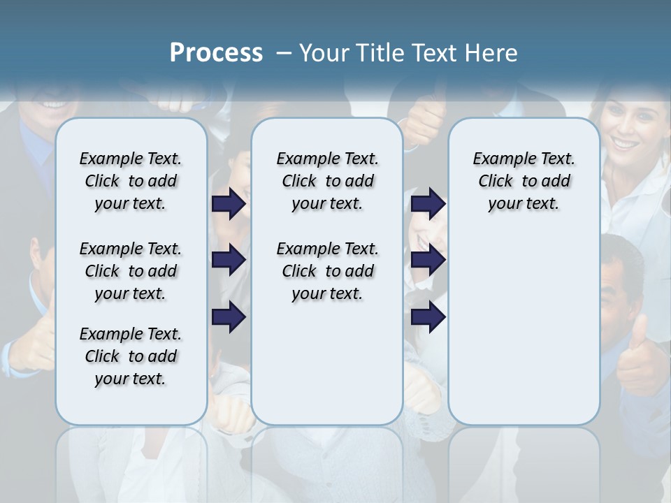 A Group Of Business People Giving Thumbs Up PowerPoint Template