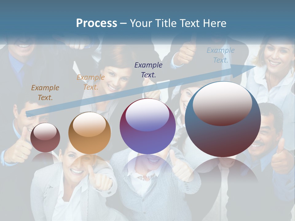 A Group Of Business People Giving Thumbs Up PowerPoint Template