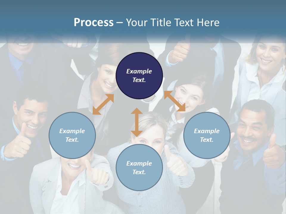 A Group Of Business People Giving Thumbs Up PowerPoint Template