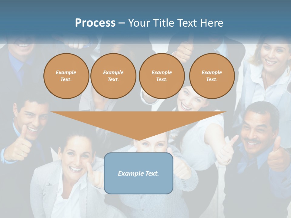 A Group Of Business People Giving Thumbs Up PowerPoint Template