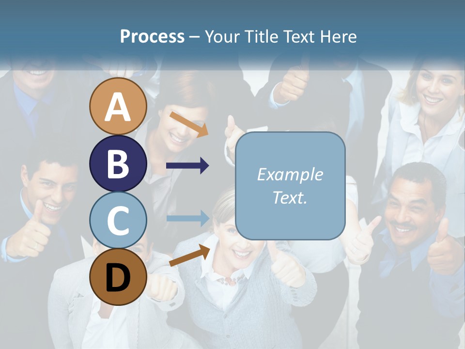 A Group Of Business People Giving Thumbs Up PowerPoint Template