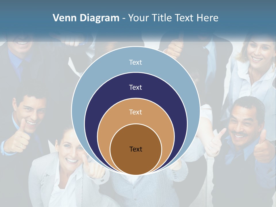 A Group Of Business People Giving Thumbs Up PowerPoint Template