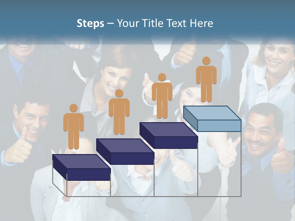 A Group Of Business People Giving Thumbs Up PowerPoint Template