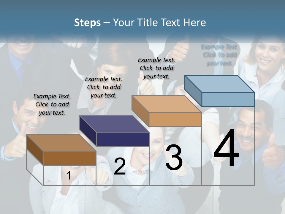 A Group Of Business People Giving Thumbs Up PowerPoint Template