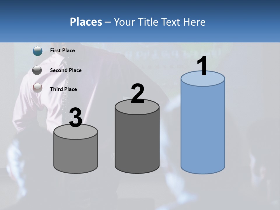 A Man In A Pink Shirt And Tie Standing In Front Of A Projector Screen PowerPoint Template