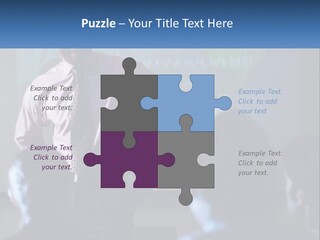 A Man In A Pink Shirt And Tie Standing In Front Of A Projector Screen PowerPoint Template