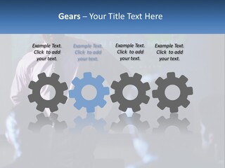 A Man In A Pink Shirt And Tie Standing In Front Of A Projector Screen PowerPoint Template