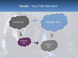 A Man In A Pink Shirt And Tie Standing In Front Of A Projector Screen PowerPoint Template