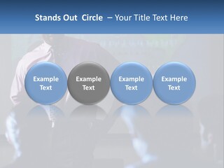 A Man In A Pink Shirt And Tie Standing In Front Of A Projector Screen PowerPoint Template