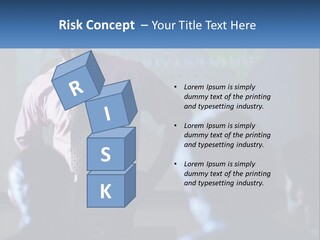 A Man In A Pink Shirt And Tie Standing In Front Of A Projector Screen PowerPoint Template