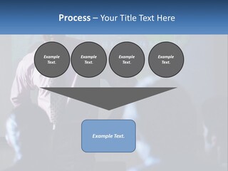 A Man In A Pink Shirt And Tie Standing In Front Of A Projector Screen PowerPoint Template