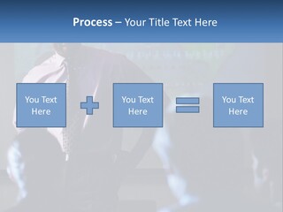 A Man In A Pink Shirt And Tie Standing In Front Of A Projector Screen PowerPoint Template