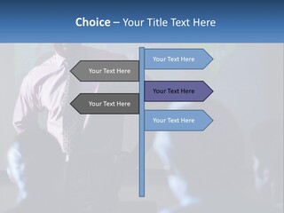 A Man In A Pink Shirt And Tie Standing In Front Of A Projector Screen PowerPoint Template