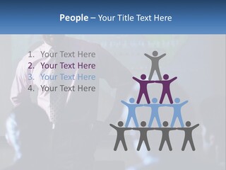 A Man In A Pink Shirt And Tie Standing In Front Of A Projector Screen PowerPoint Template