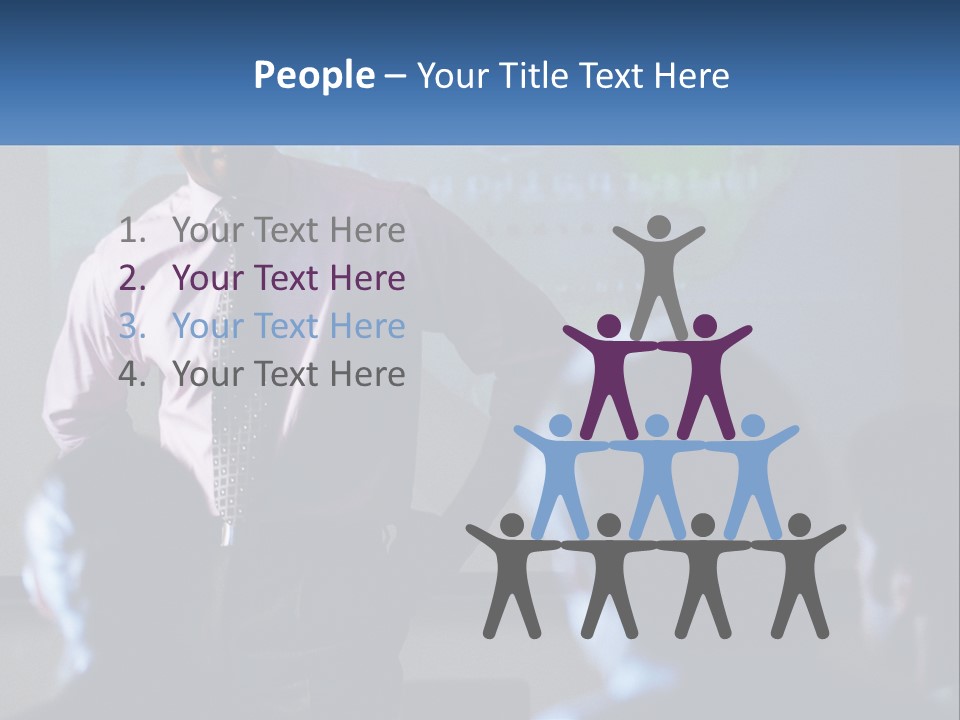 A Man In A Pink Shirt And Tie Standing In Front Of A Projector Screen PowerPoint Template