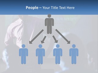 A Man In A Pink Shirt And Tie Standing In Front Of A Projector Screen PowerPoint Template