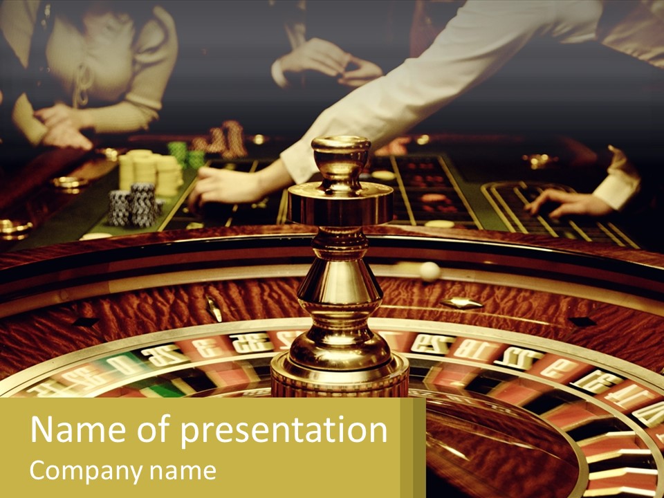 A Casino Table With People Playing A Game Of Roule PowerPoint Template