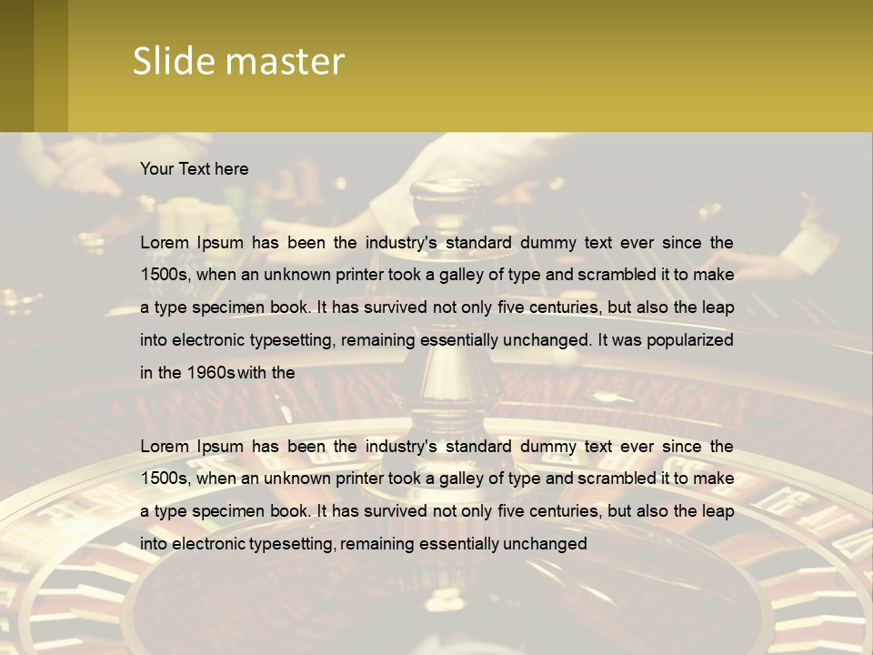 A Casino Table With People Playing A Game Of Roule PowerPoint Template