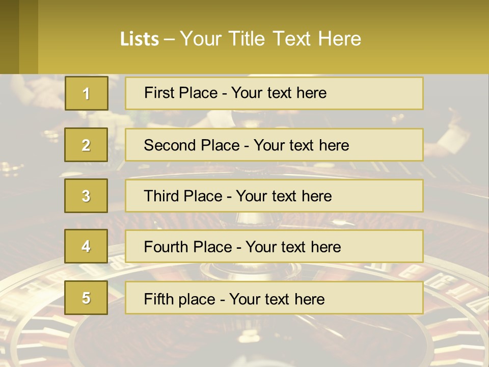 A Casino Table With People Playing A Game Of Roule PowerPoint Template