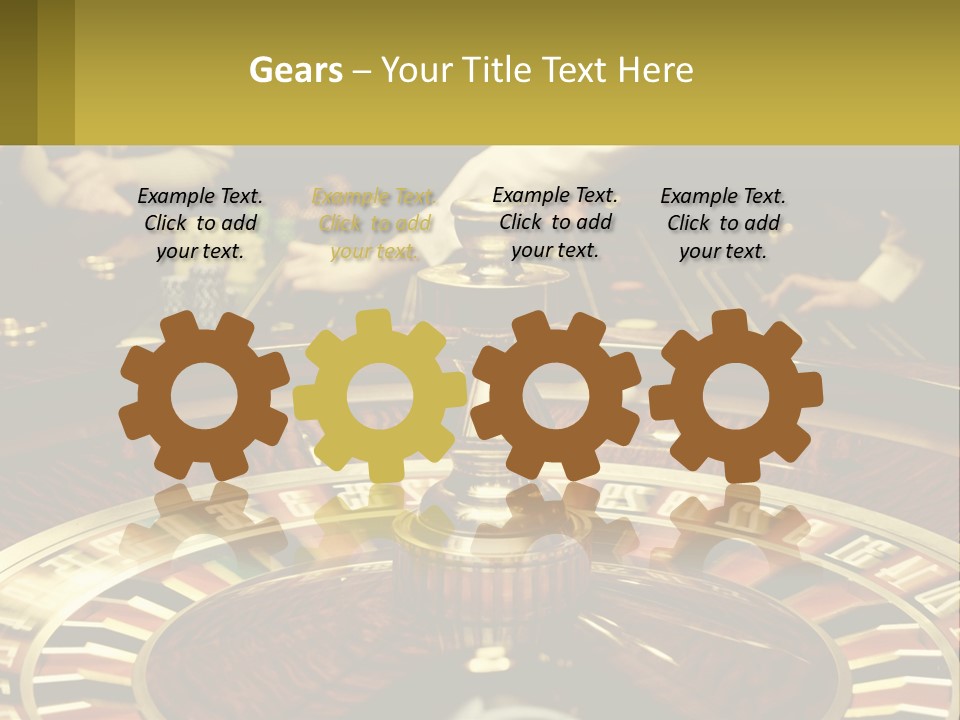 A Casino Table With People Playing A Game Of Roule PowerPoint Template